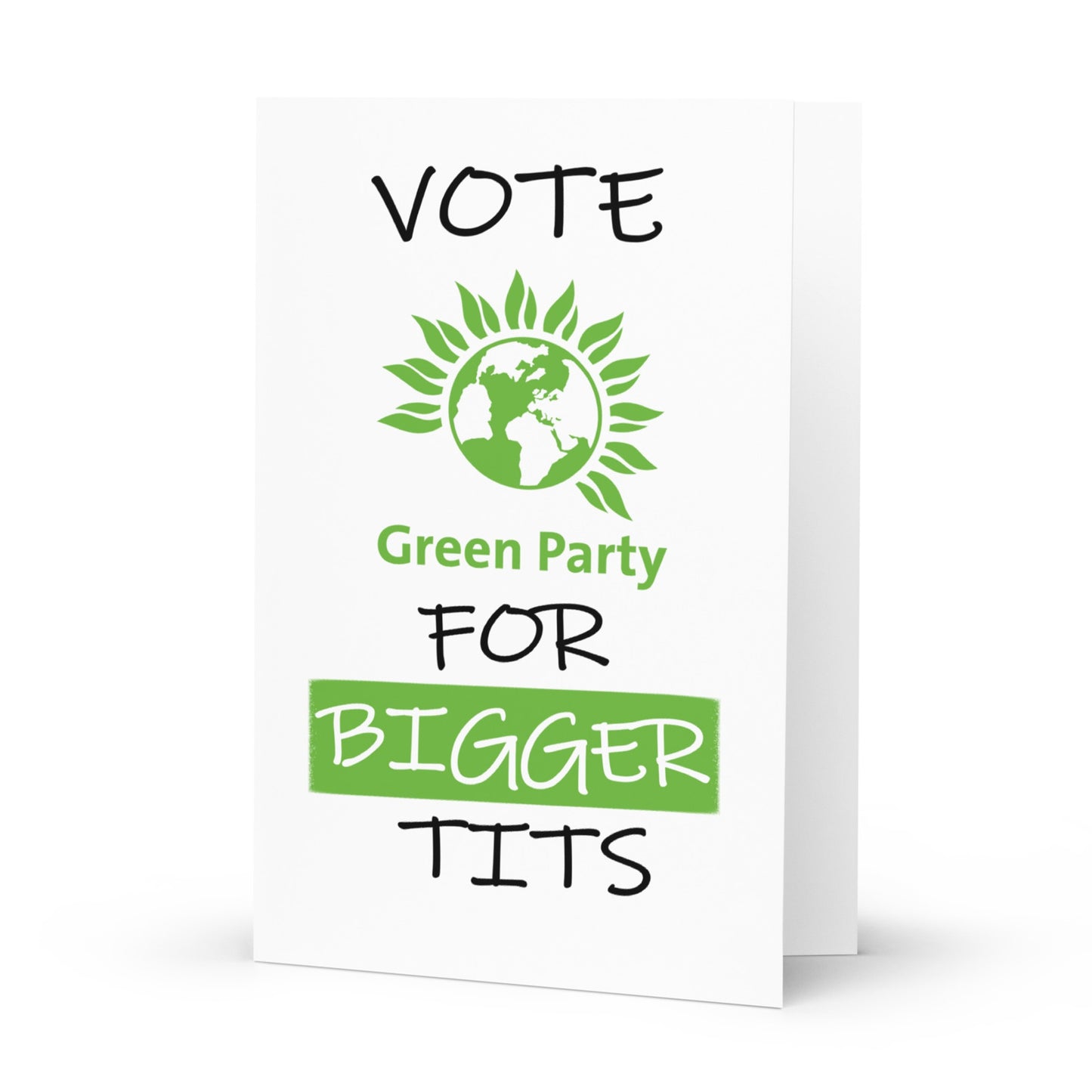 Vote Green Greetings Card
