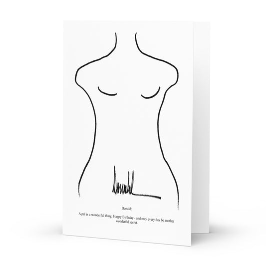 Trump to Epstein Birthday Greetings Card
