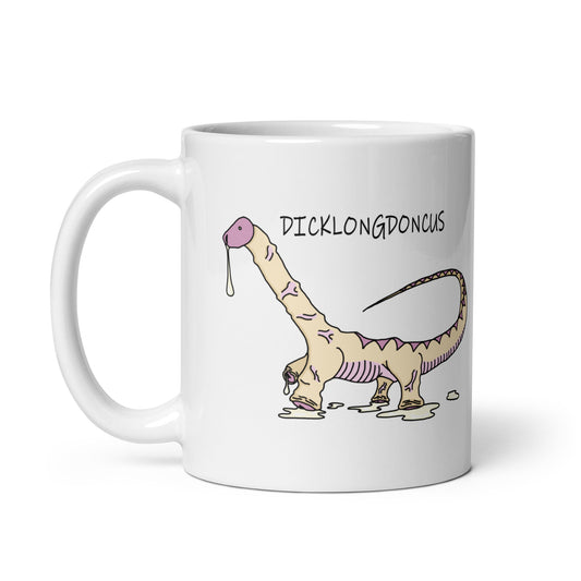 Dicklongdocus White glossy Mug